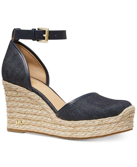 michael kors kendrick espadrille wedge|michael kors denim wedges.